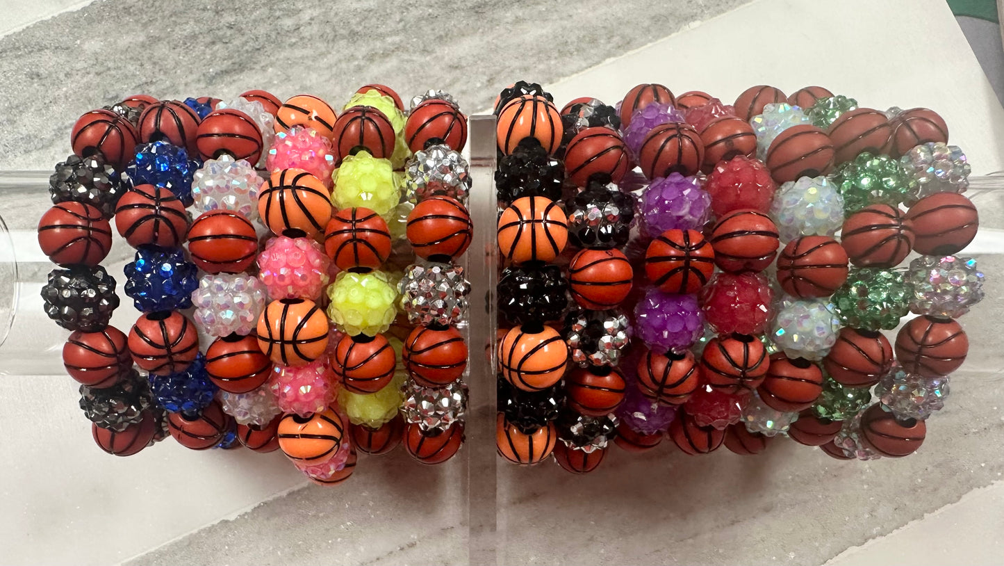stretchy blingy basketball bracelet