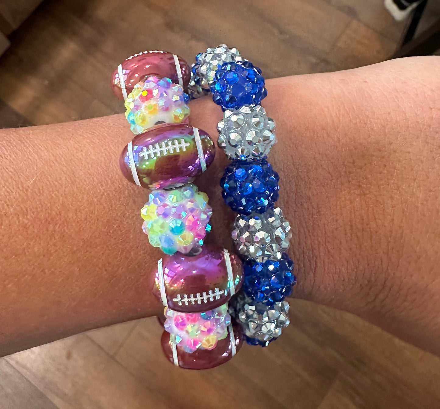 stretchy blingy school spirit bracelet