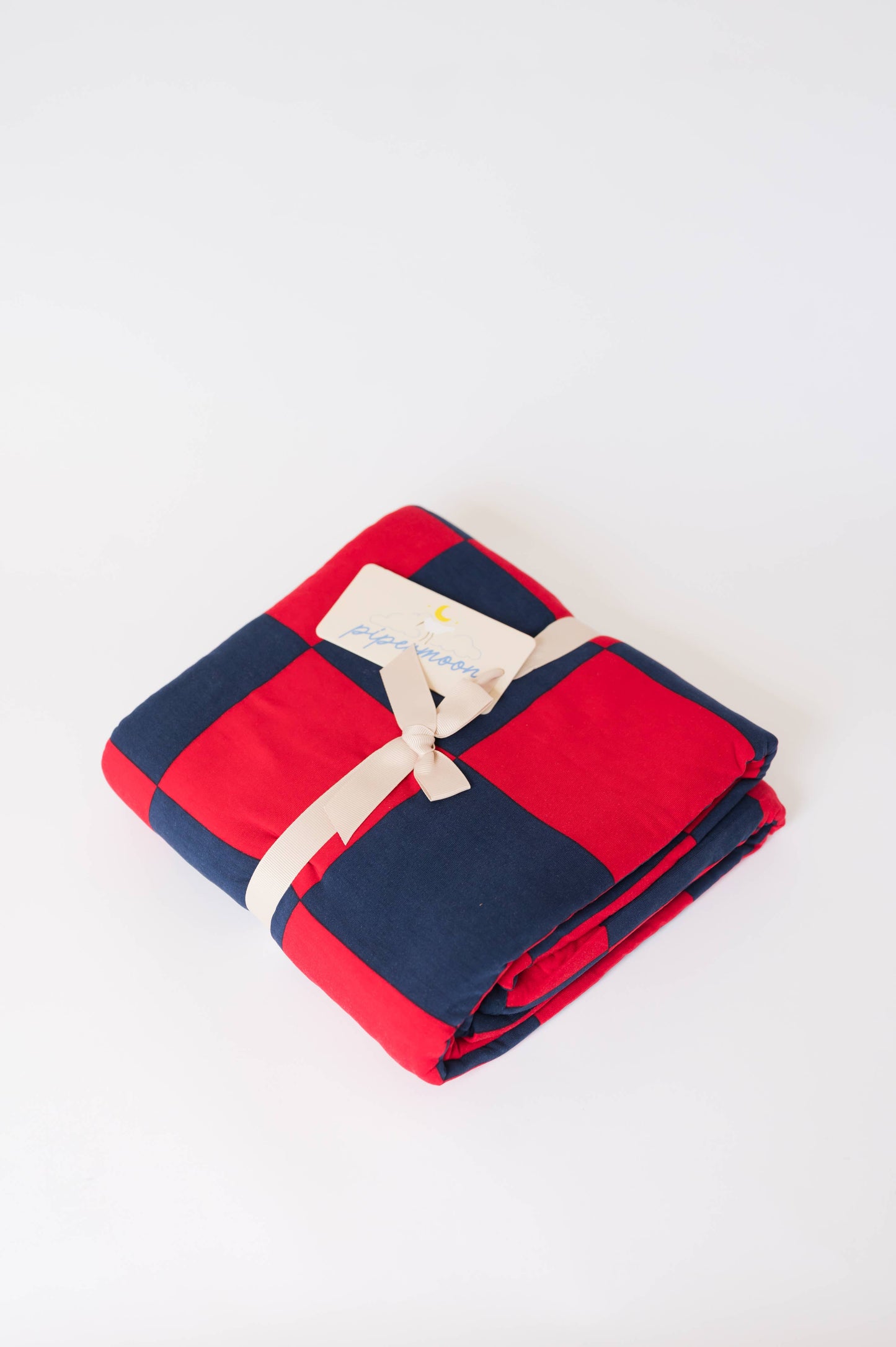 red/navy blanket