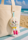 Load image into Gallery viewer, Plush Confetti Volleyball Keychain