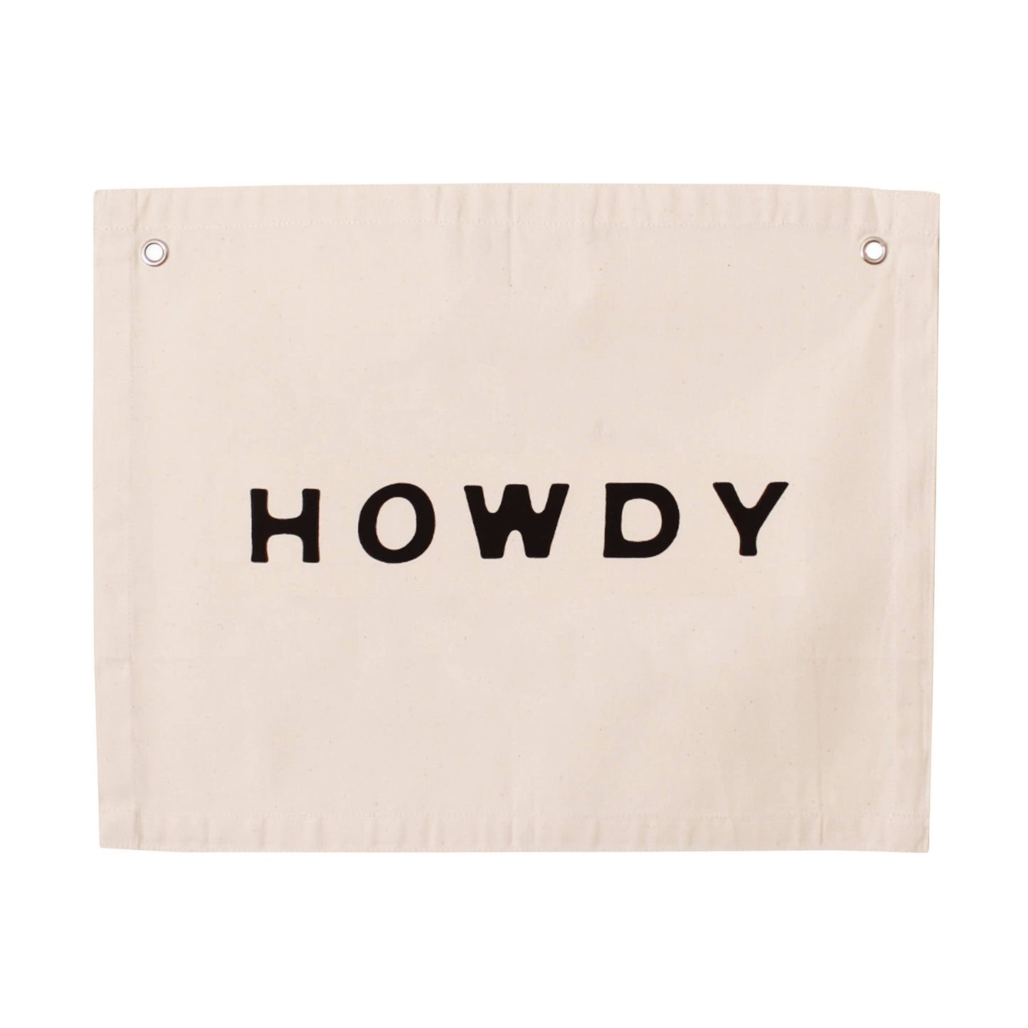 howdy canvas banner
