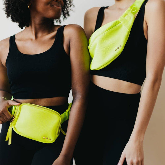 brooklyn bum bag in neon yellow