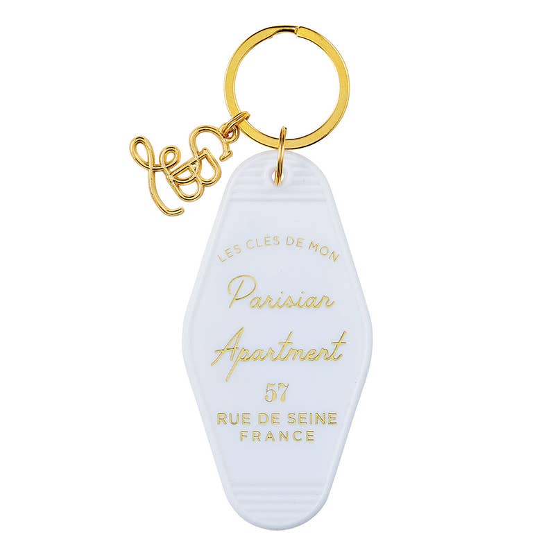 parisian apartment vintage motel key tag