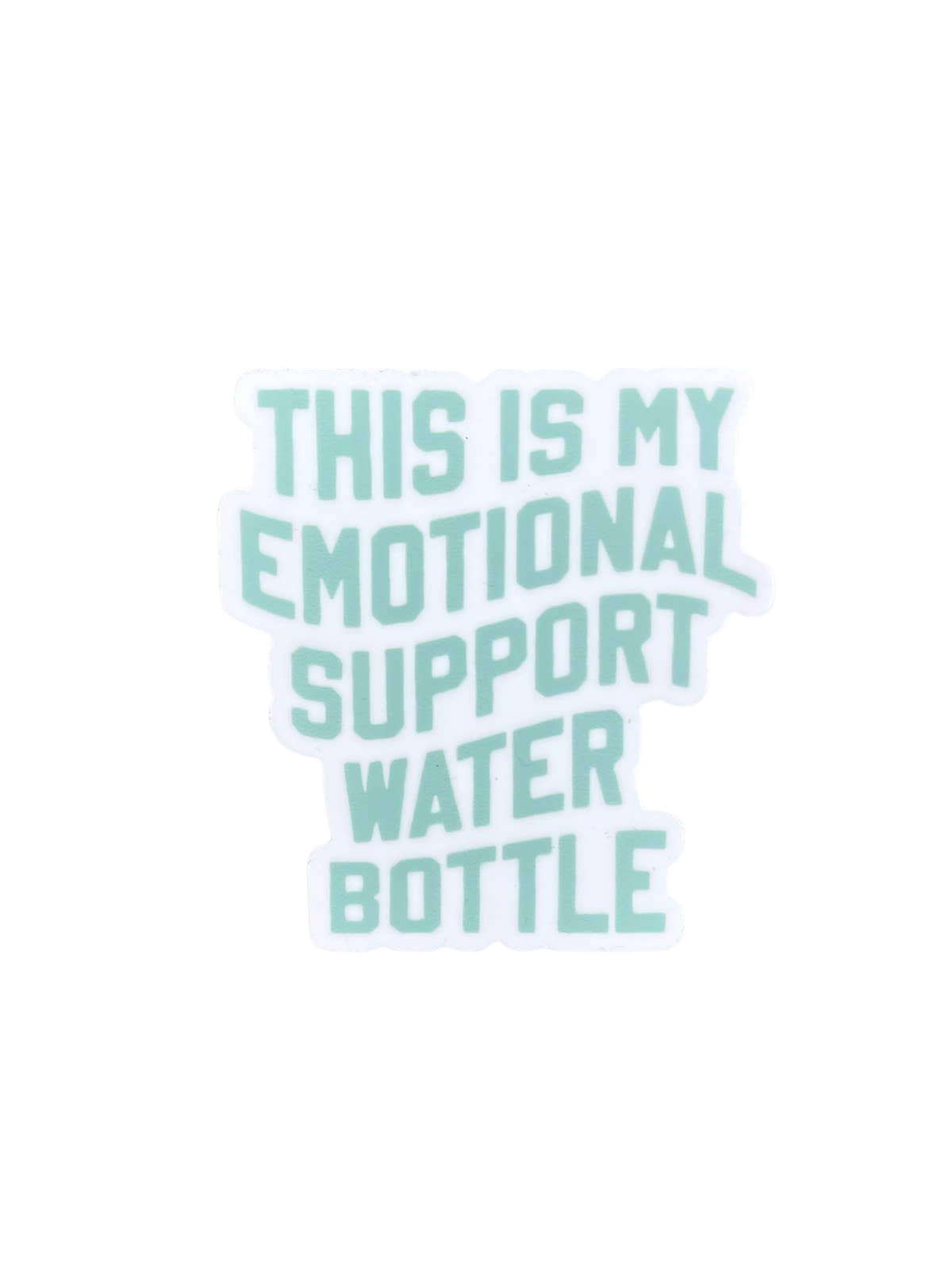 emotional support water bottle vinyl sticker