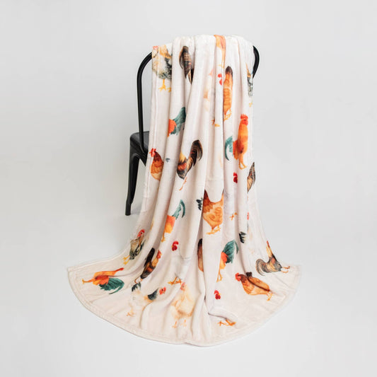 chicken plush throw blanket