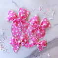 Load image into Gallery viewer, retro stars pink bow