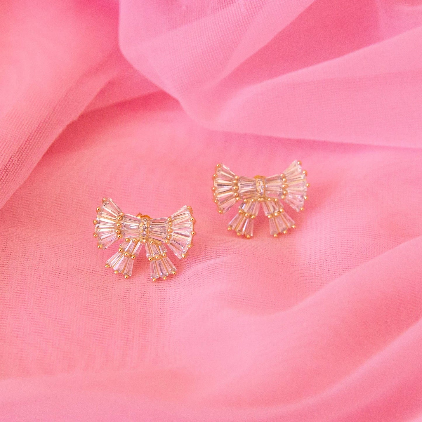 sparkle bow earrings