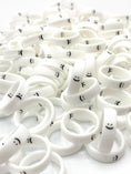 Load image into Gallery viewer, Flip Reversible Smile and Frown Ring - White