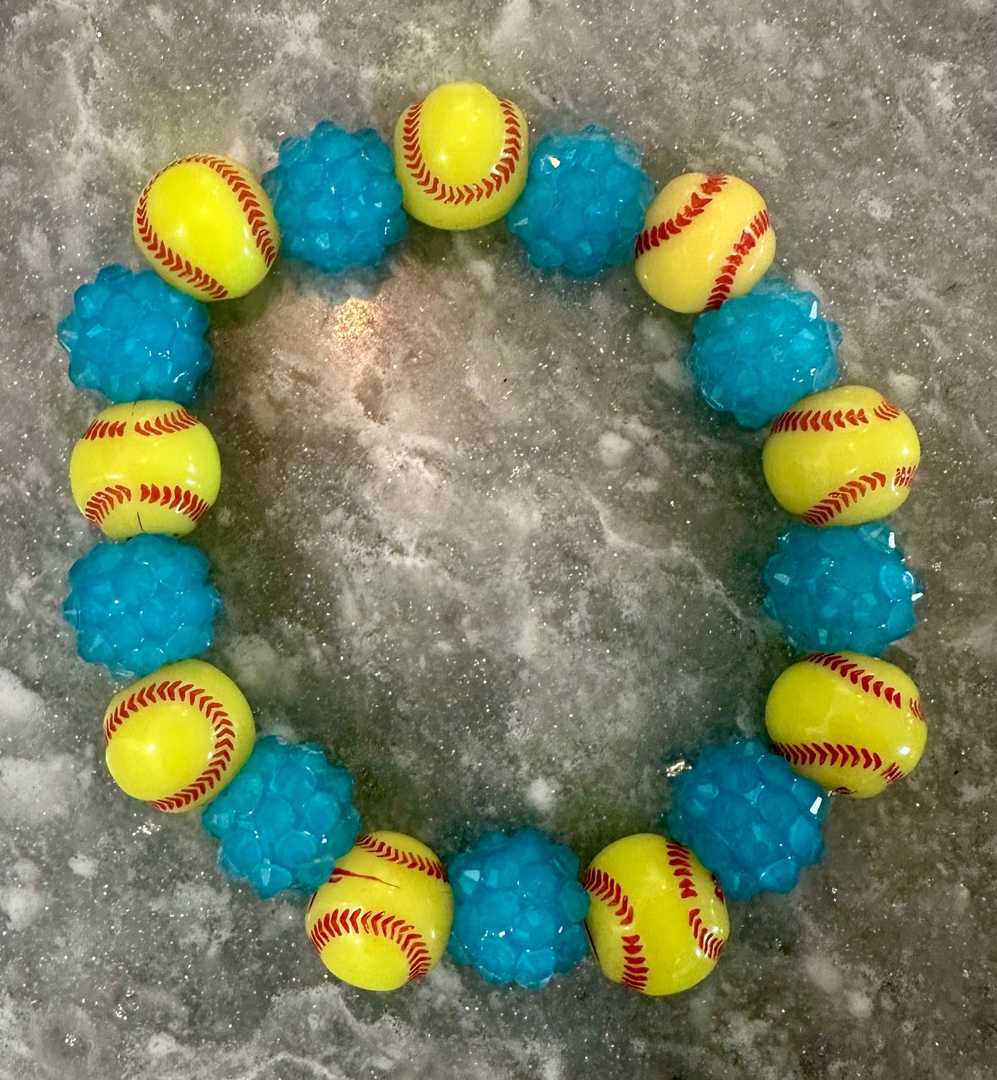 stretchy blingy softball bracelet