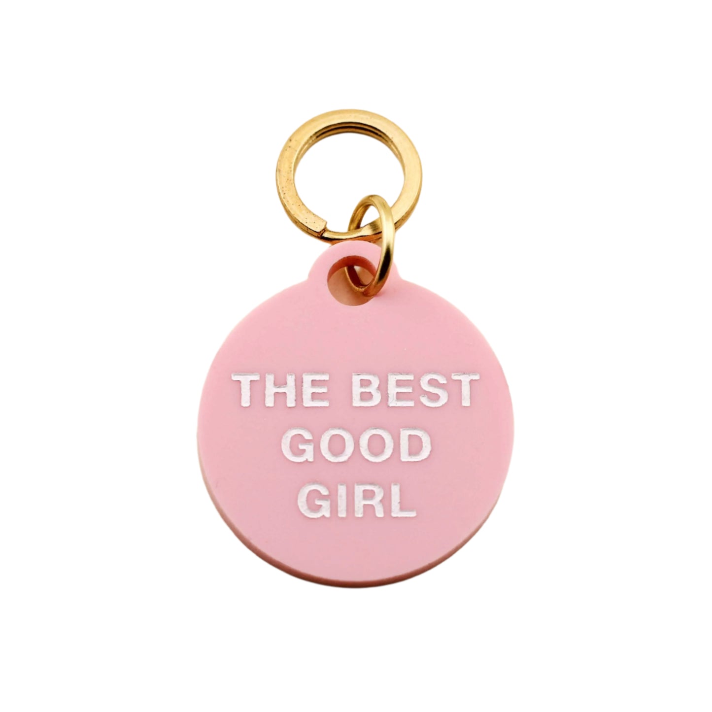 the best good girl acrylic pet tag