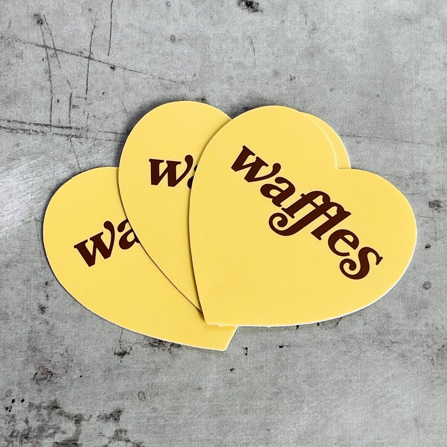 waffles vinyl sticker