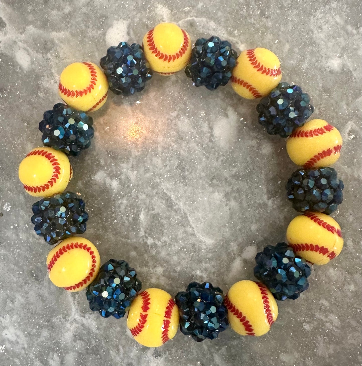 stretchy blingy softball bracelet