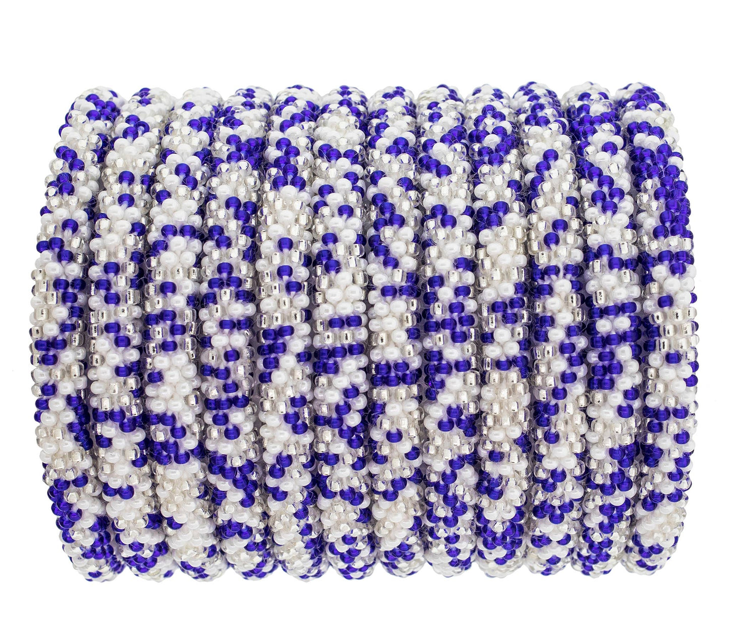 Roll-On® Bracelet Blue and White Speckled by Aid Through Trade