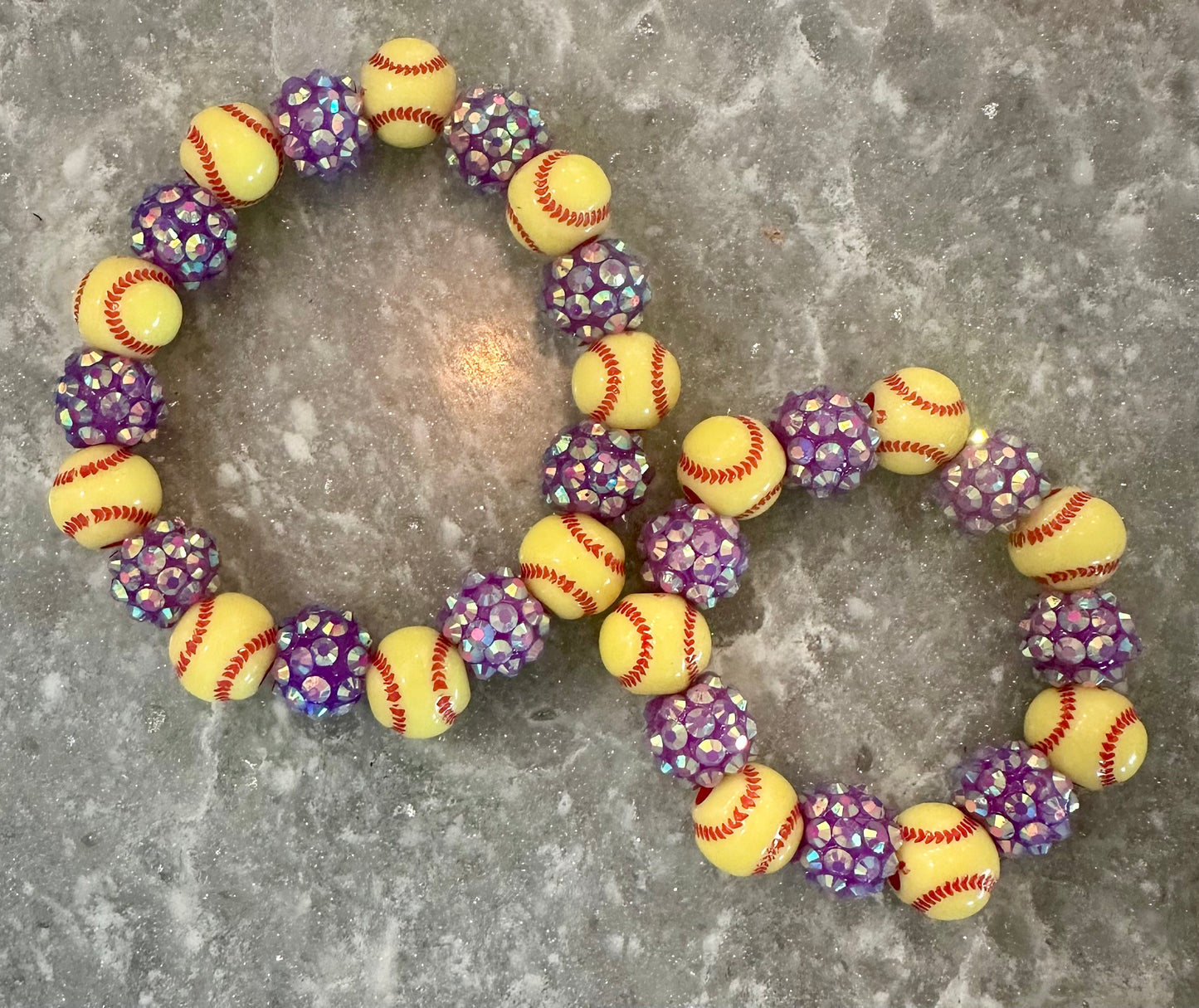 stretchy blingy softball bracelet