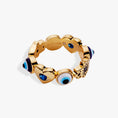 Load image into Gallery viewer, Evil Eye Band Ring