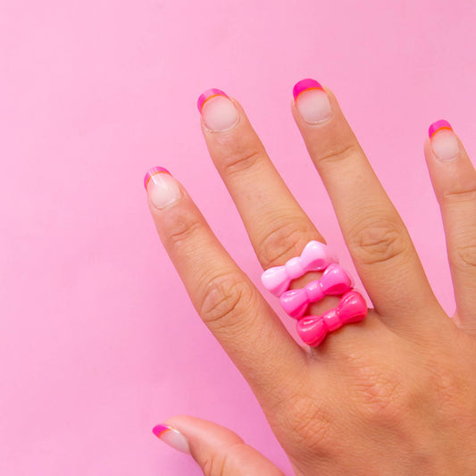 kitsch bow ring set