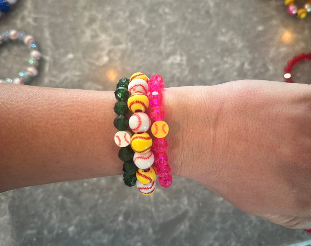 skinny stretchy softball bracelet