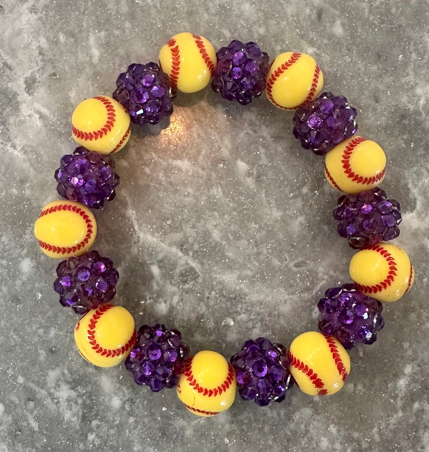 stretchy blingy softball bracelet