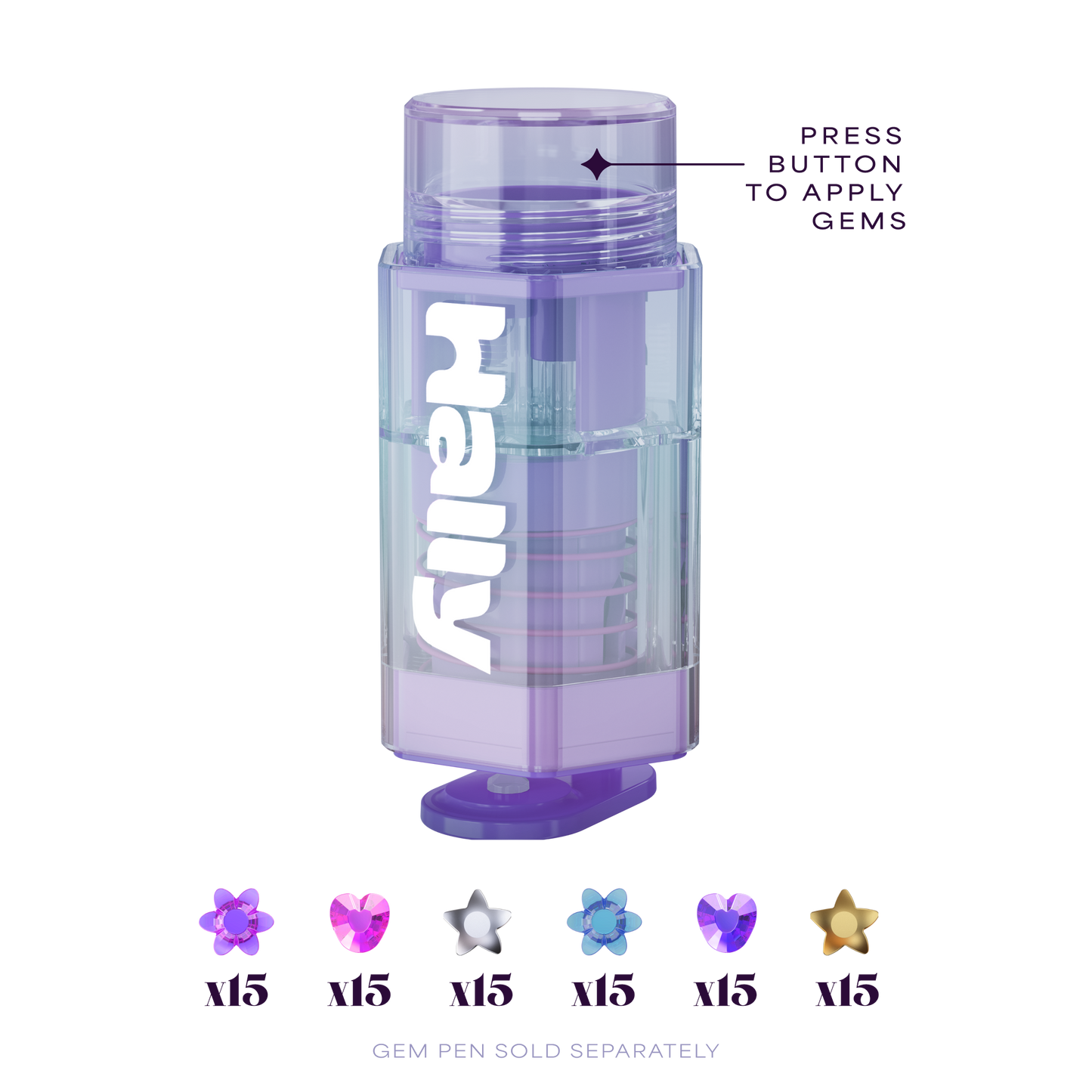 Hally Gem Pen HEARTS, STARS & FLOWERS Refills - 90 Count