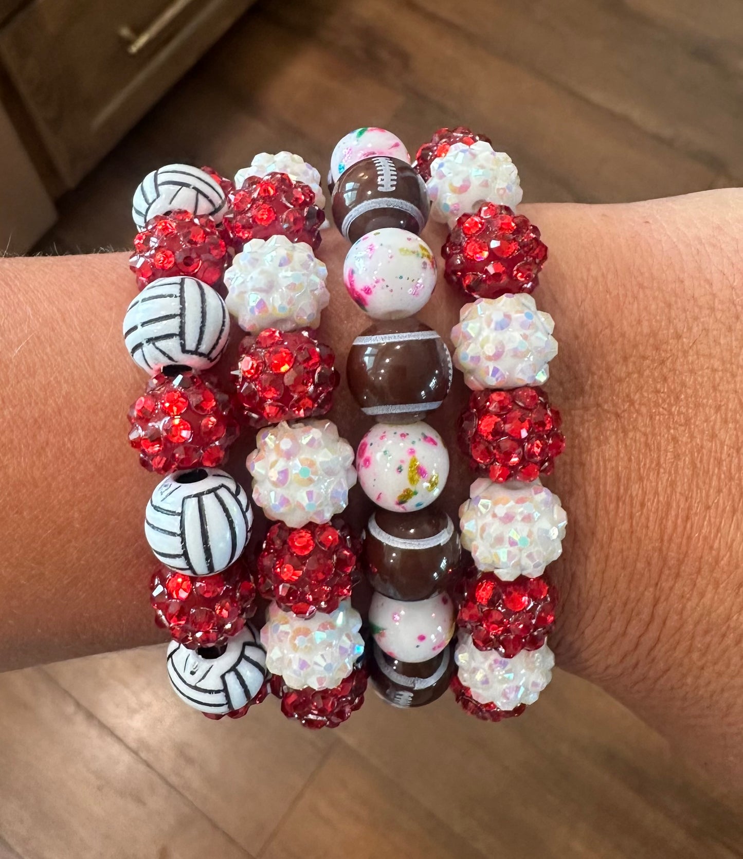 stretchy blingy school spirit bracelet