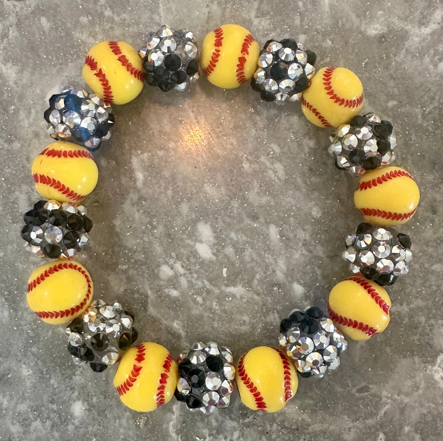 stretchy blingy softball bracelet