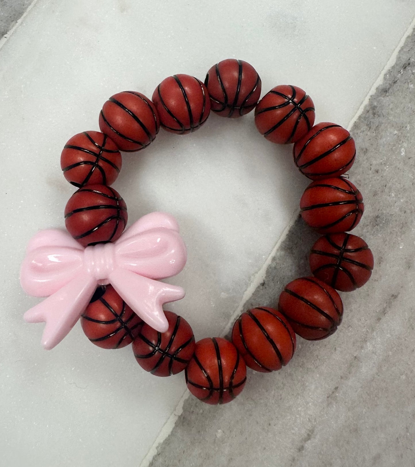 Basketball Bow Stretchy Bracelet
