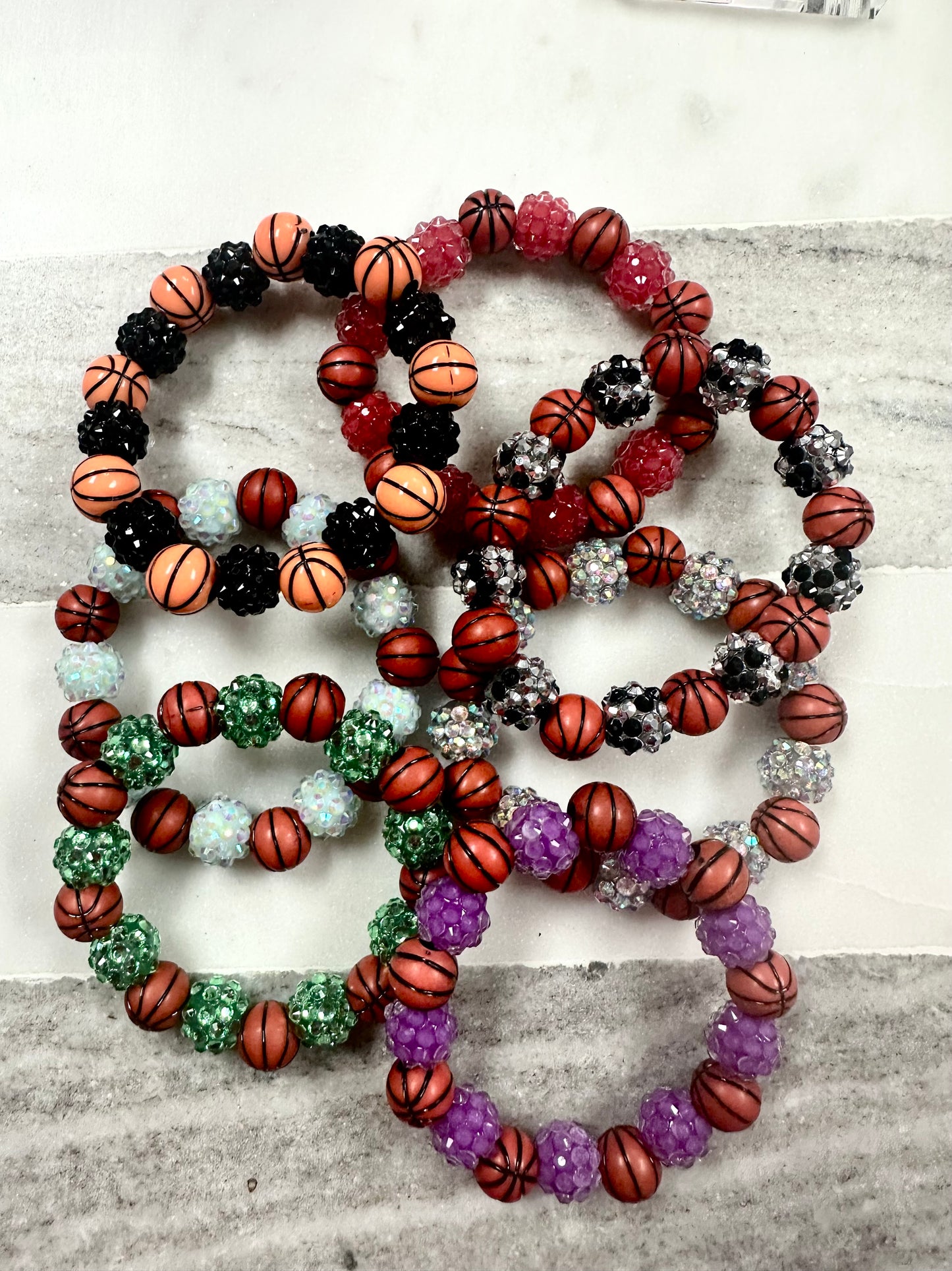 stretchy blingy basketball bracelet