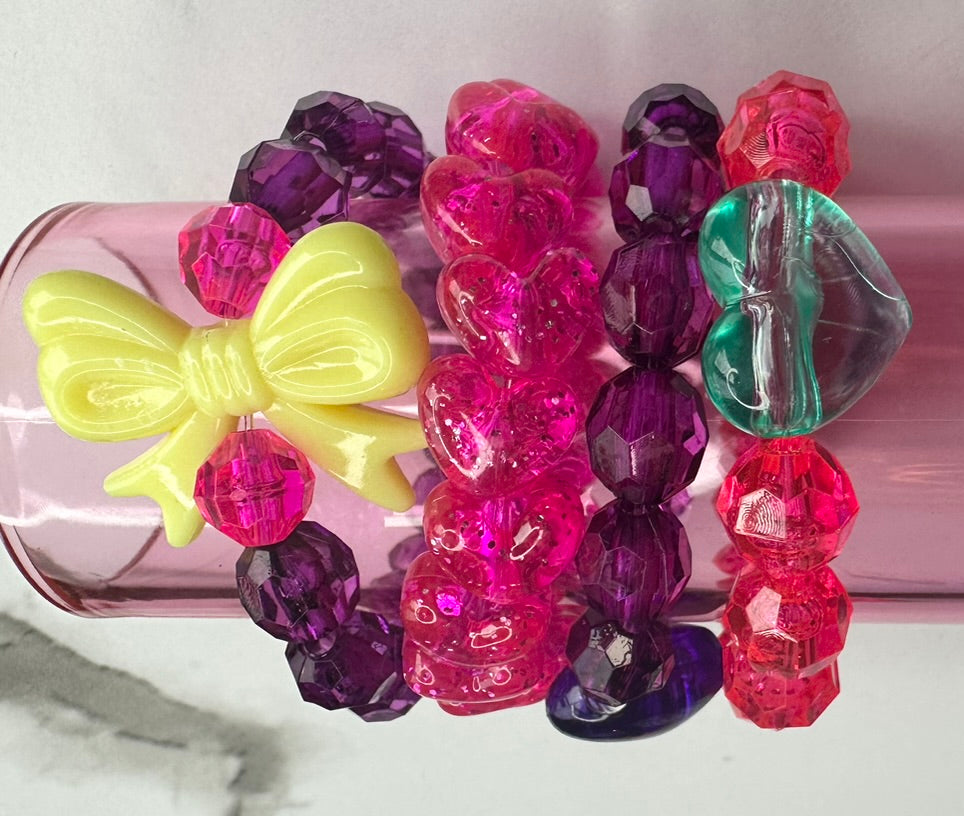 Little Kid Valentine's Day Stretchy Bracelets