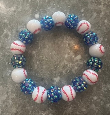 stretchy blingy baseball bracelet