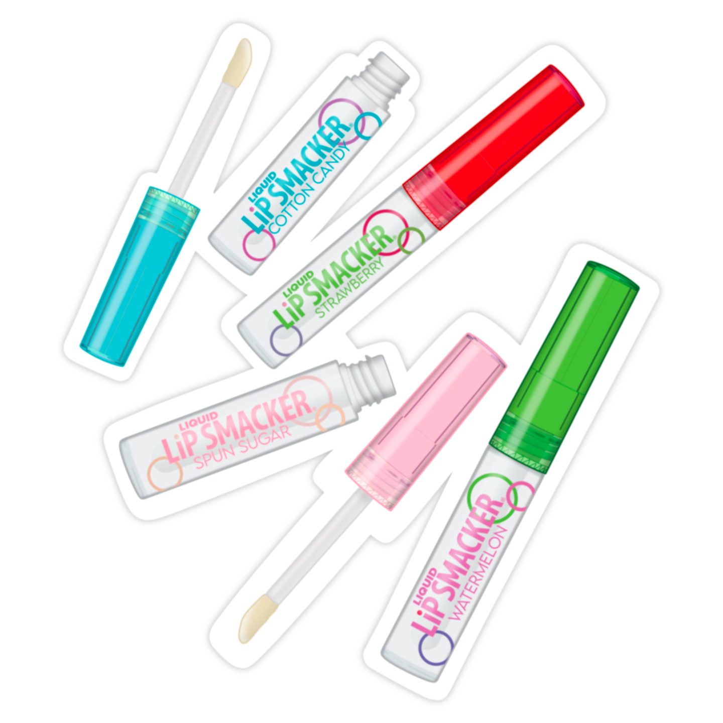 90's lip smackers vinyl sticker