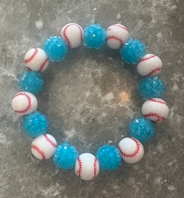 stretchy blingy baseball bracelet