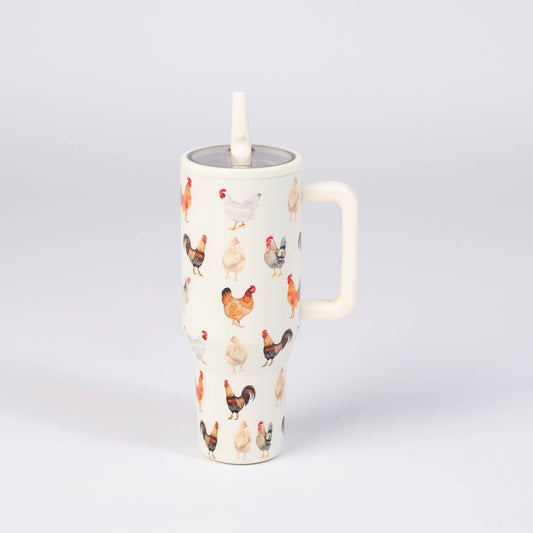 chicken 40oz spill proof insulated tumbler