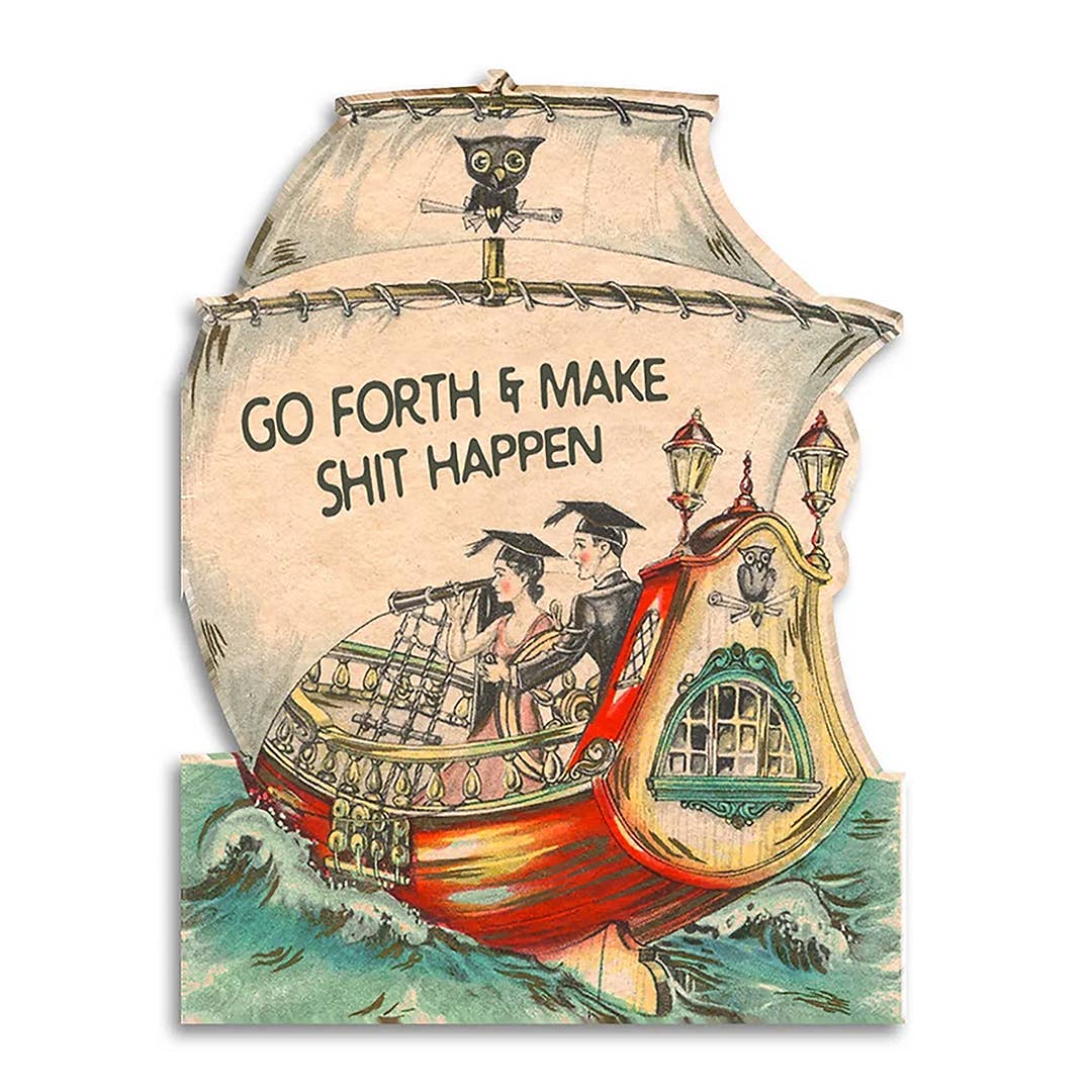 go forth graduation card
