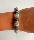 Load image into Gallery viewer, stretchy blingy football bracelet