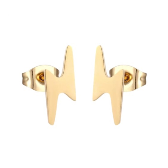 lightning bolt stud earrings