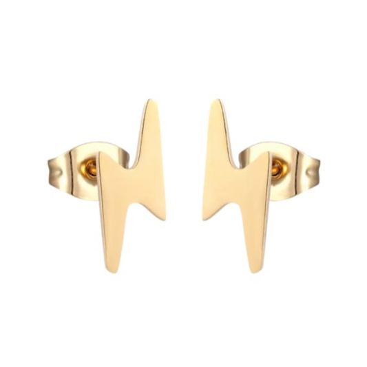 lightning bolt stud earrings - Florence and Jean