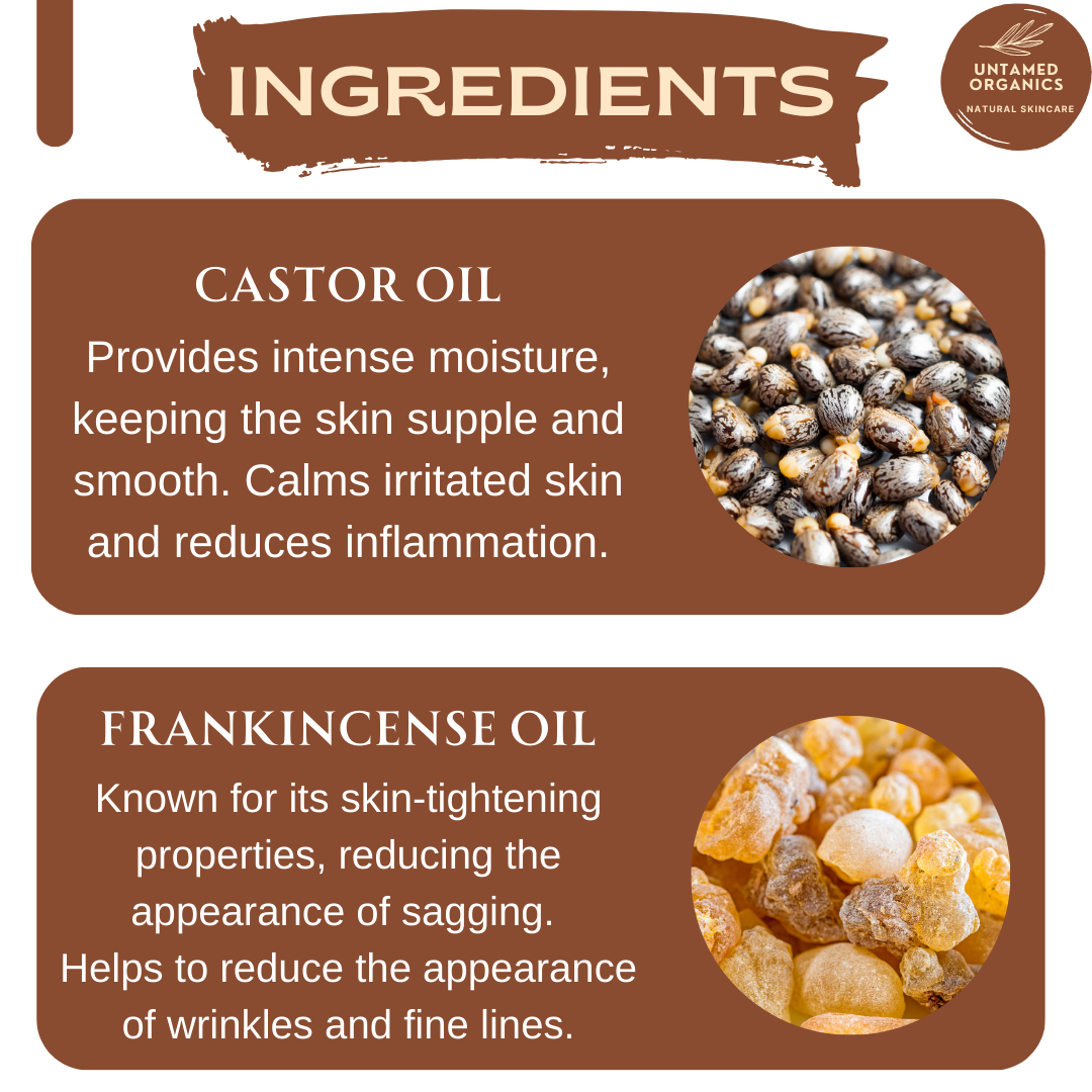 Time Tamer - Organic Castor & Frankincense Oil Roller 10 mL Glass Bottle