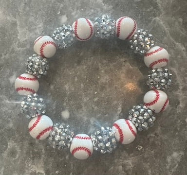 stretchy blingy baseball bracelet