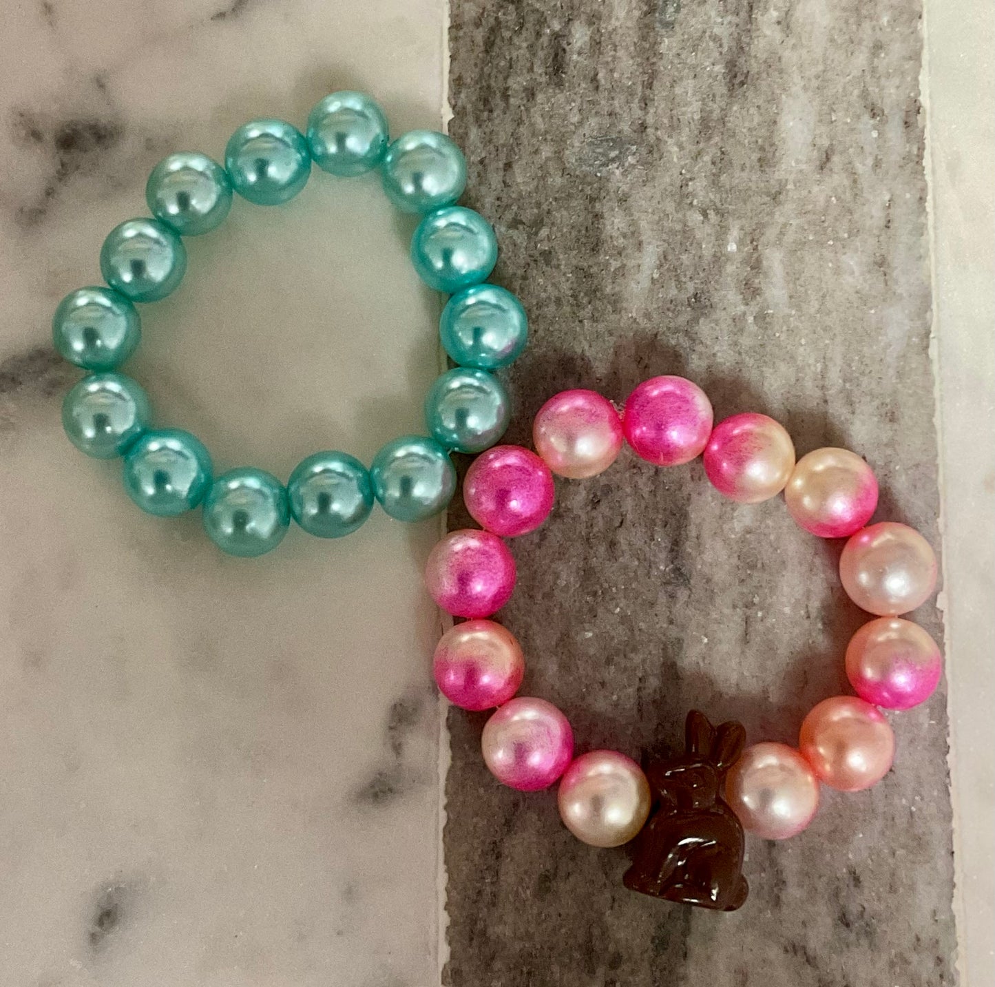 Blue Pearly Bunny Stacker