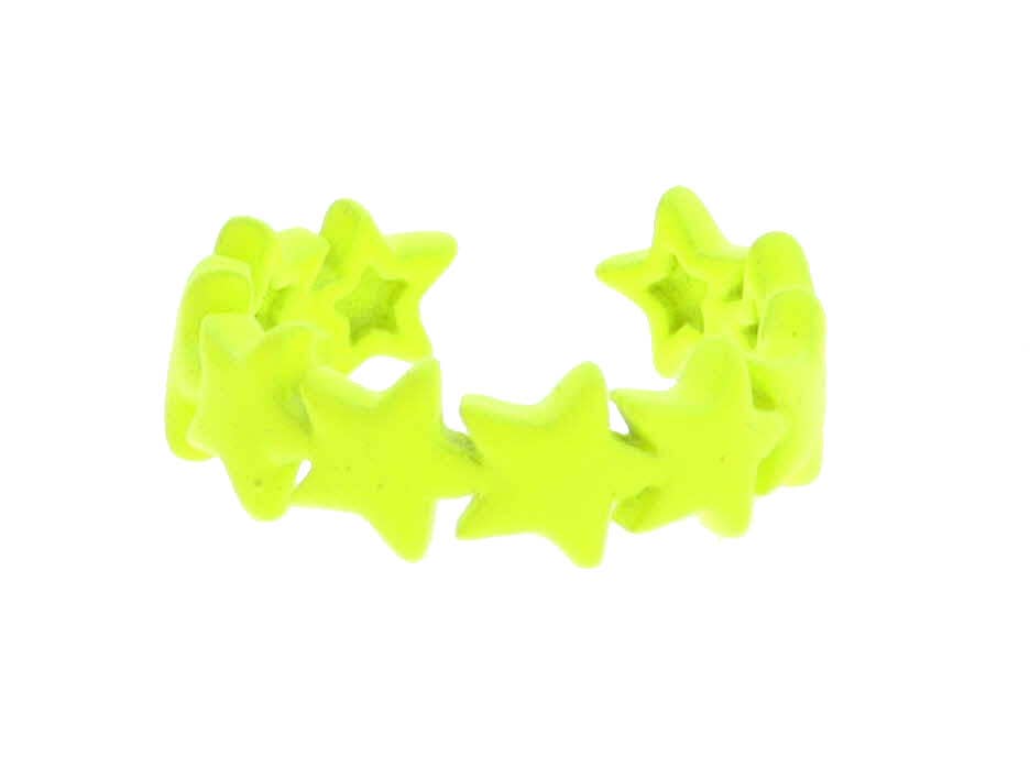 KIDS neon metal stars adjustable ring