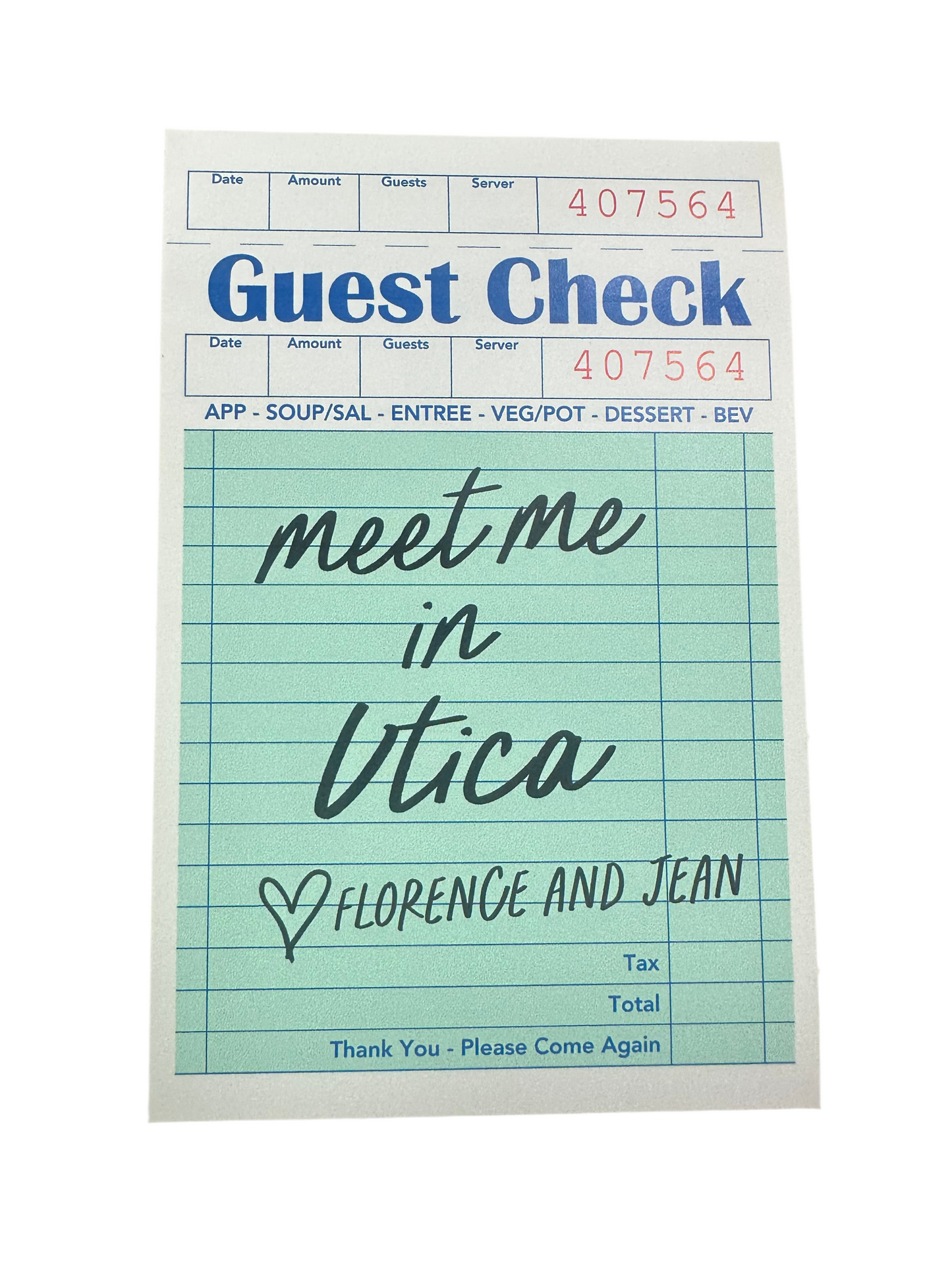 meet me at Florence & Jean vinyl sticker
