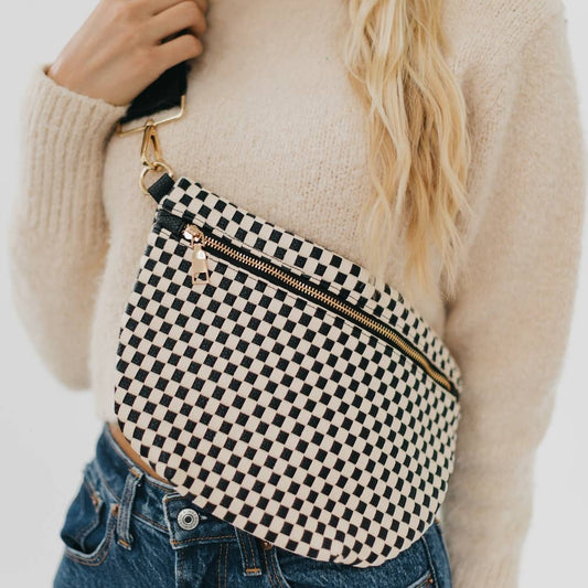 westlyn woven vegan leather bum bag