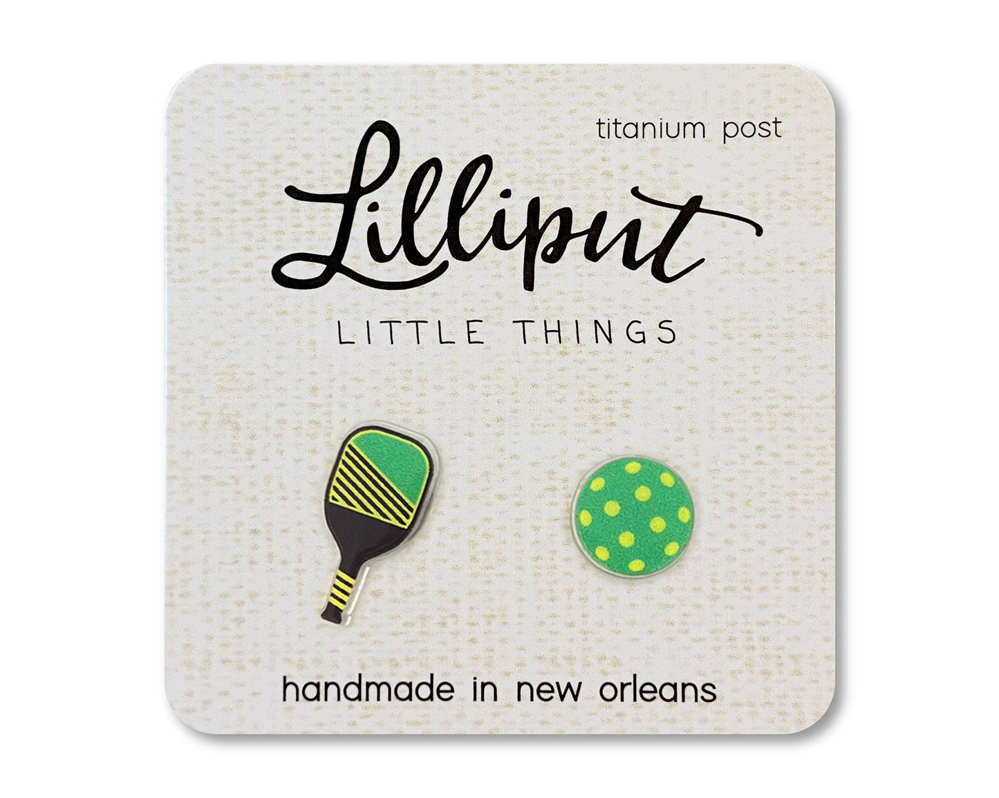 pickleball stud earrings