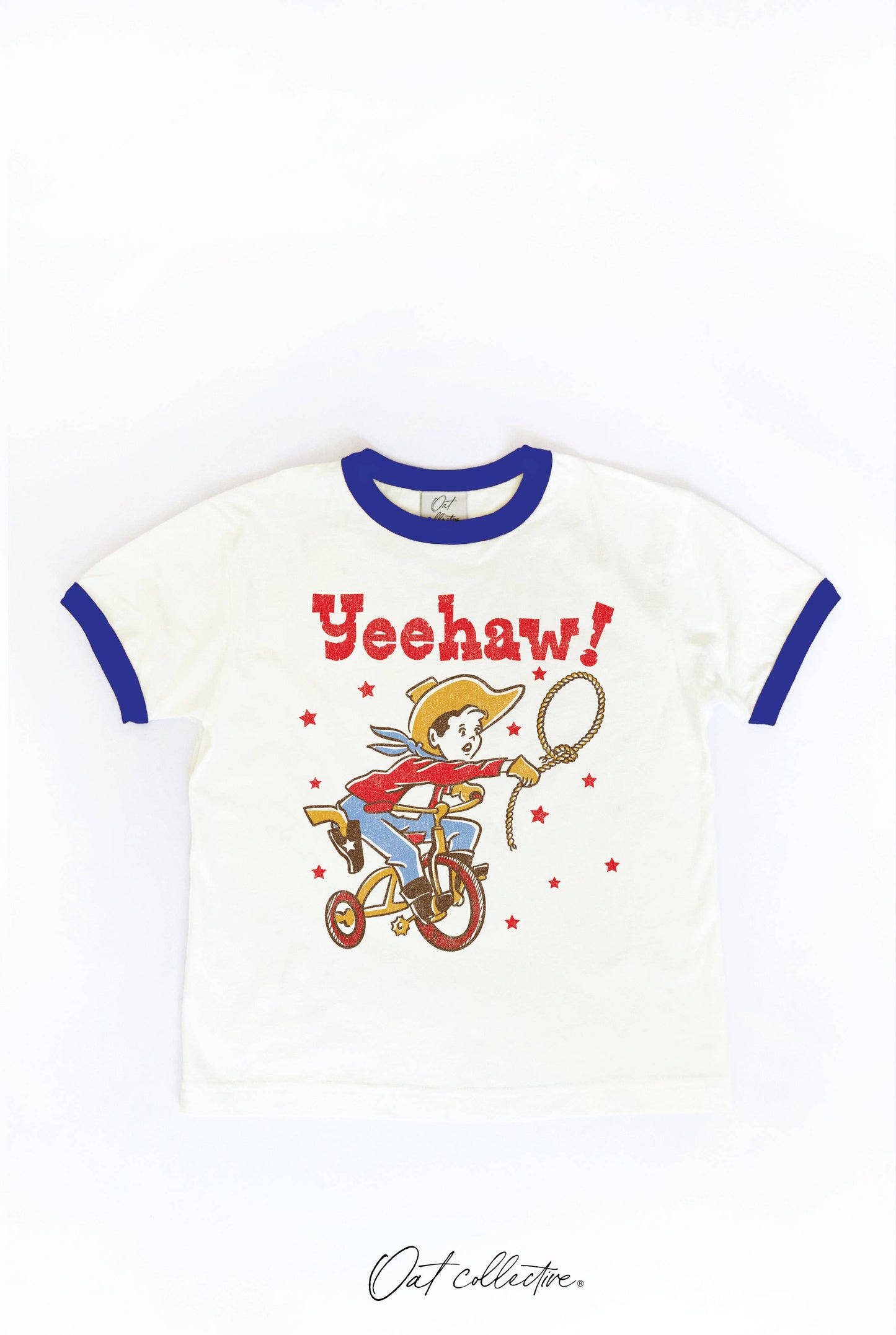 yeehaw toddler ringer tee