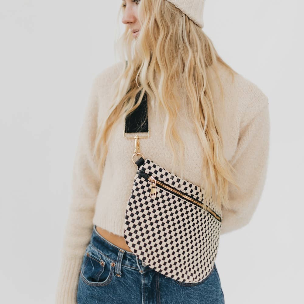 westlyn woven vegan leather bum bag