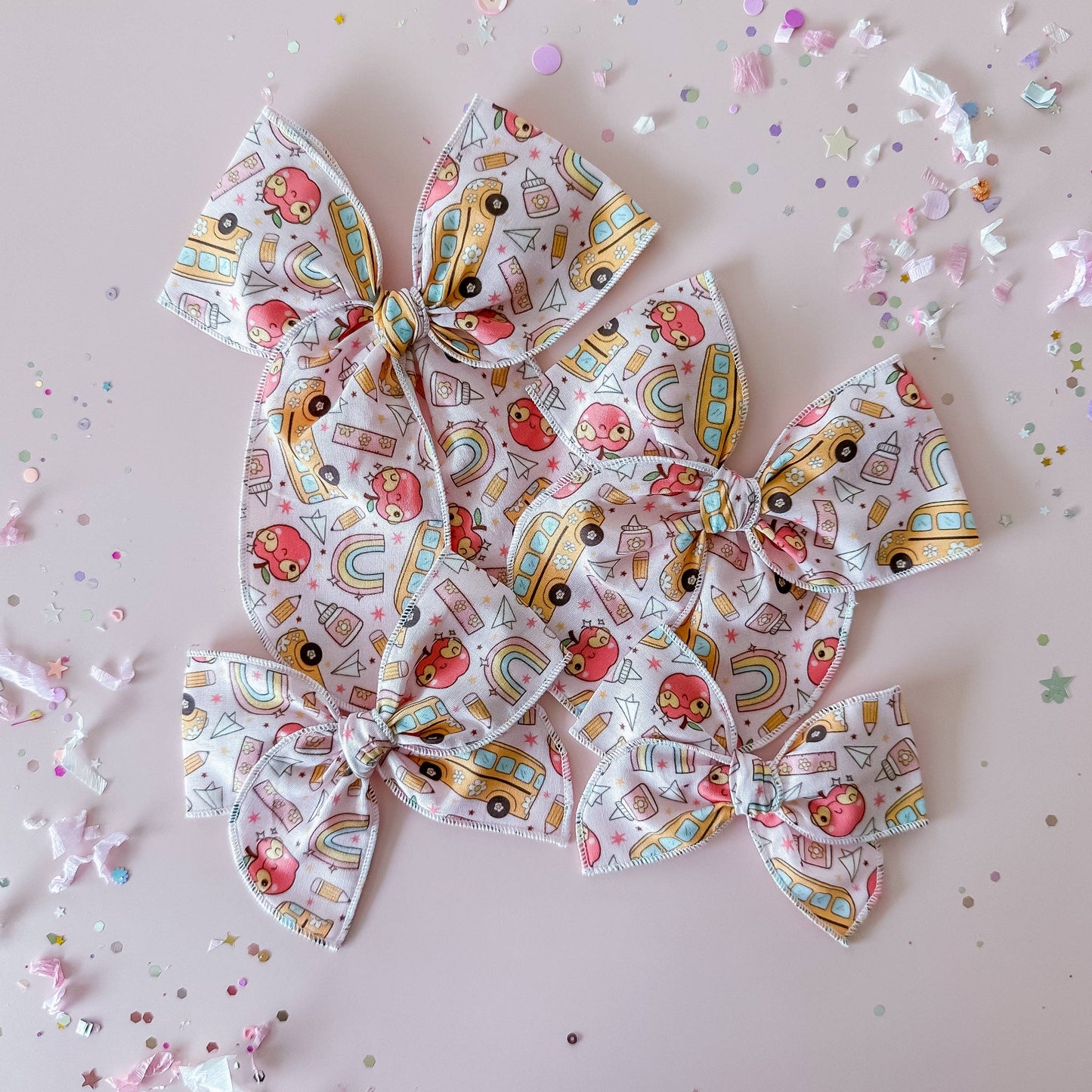 retro back to school bow