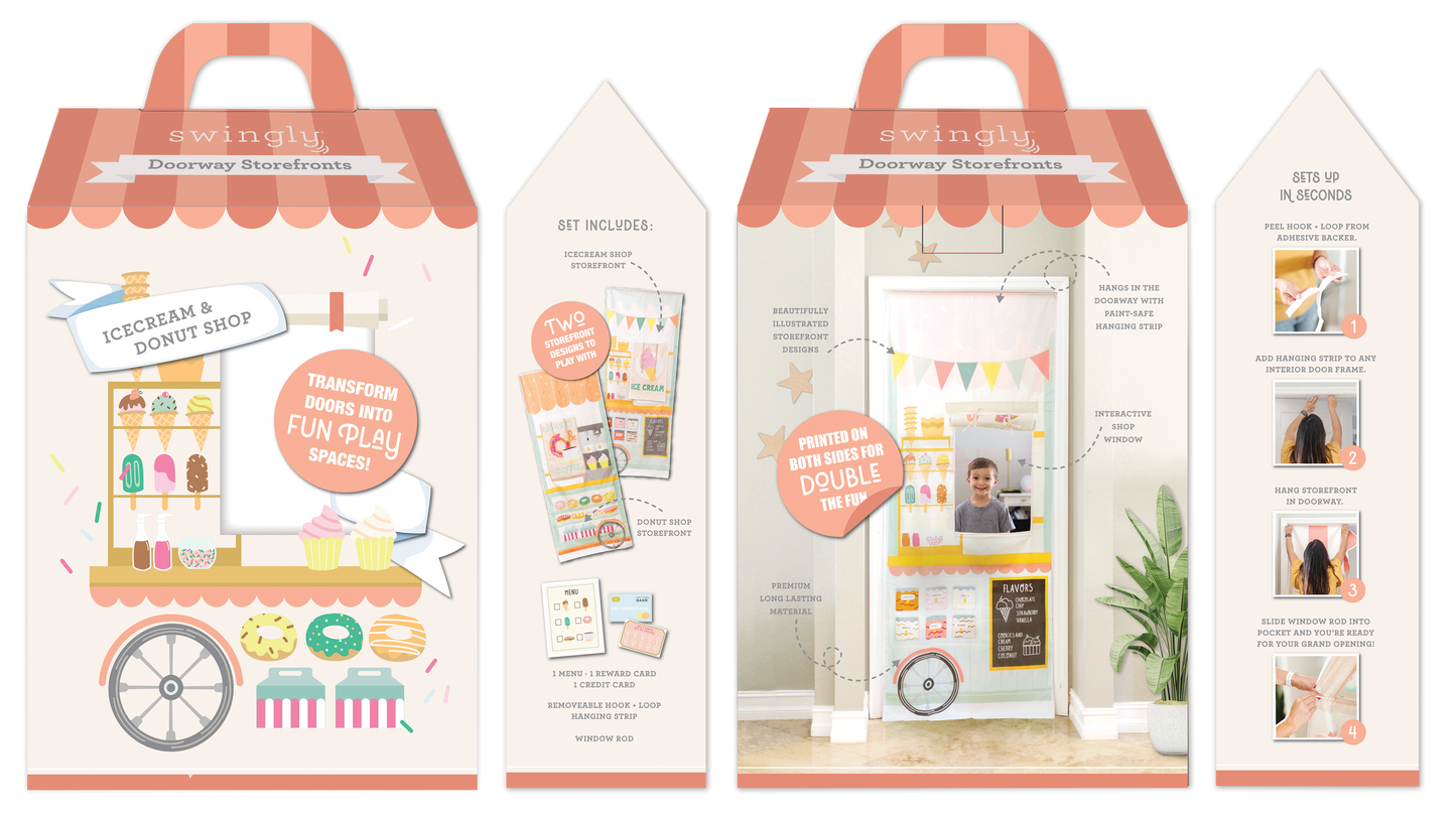 ice cream & coffee shop doorway playset