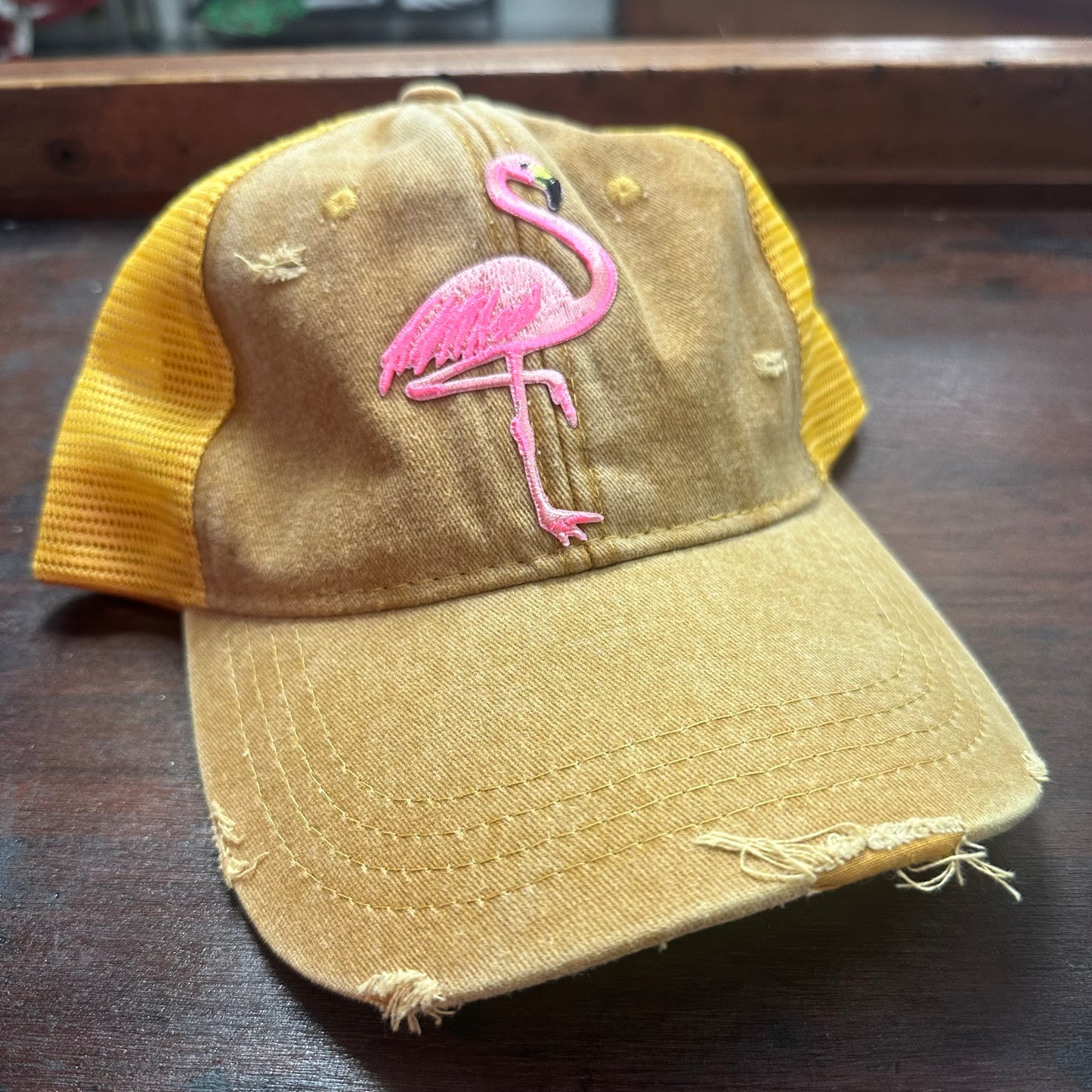 flamingo dad hat