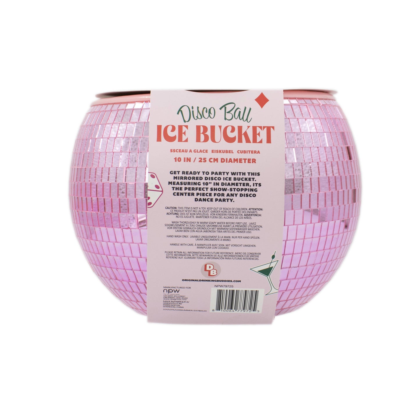 pink disco ice bucket