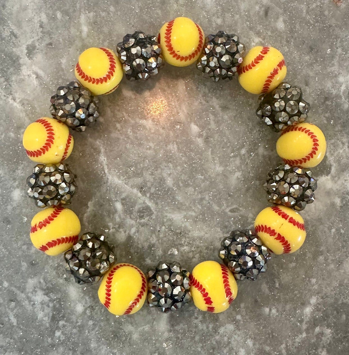 stretchy blingy softball bracelet
